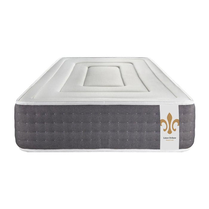 Matelas Vingt-Six - 26cm - Ressorts ensachés et mémoire de forme - Confort hôtelier - Soutien point par point