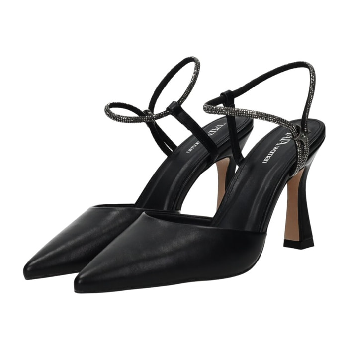Décolleté sling back Donna Tata Italia Nero