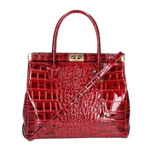 Borsa a mano da donna - Modello Delfina - Vera pelle - 32.0 x 28.0 x 15.0 cm