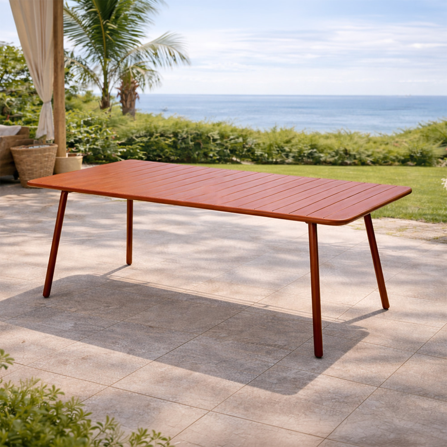 Table de jardin 8-10 places 200cm terracotta EVORA