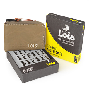 Monedero Piel Hombre Lois Temple Kaki-Cuero