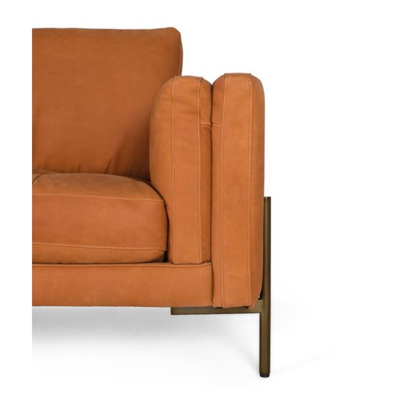 CANAPÉ 3 PLACES EN CUIR - 85 x 227 x 98 cm