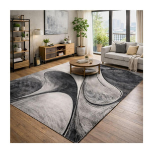 Tapis moderne Tavo avec motif de gouttes d'eau