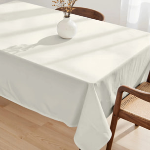 Nappe enduite Uni brut 102 - 100% coton - traitement antitaches - Beige Clair - 155x155 cm
