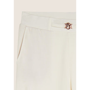 Pantaloni cargo wide leg in felpa di viscosa