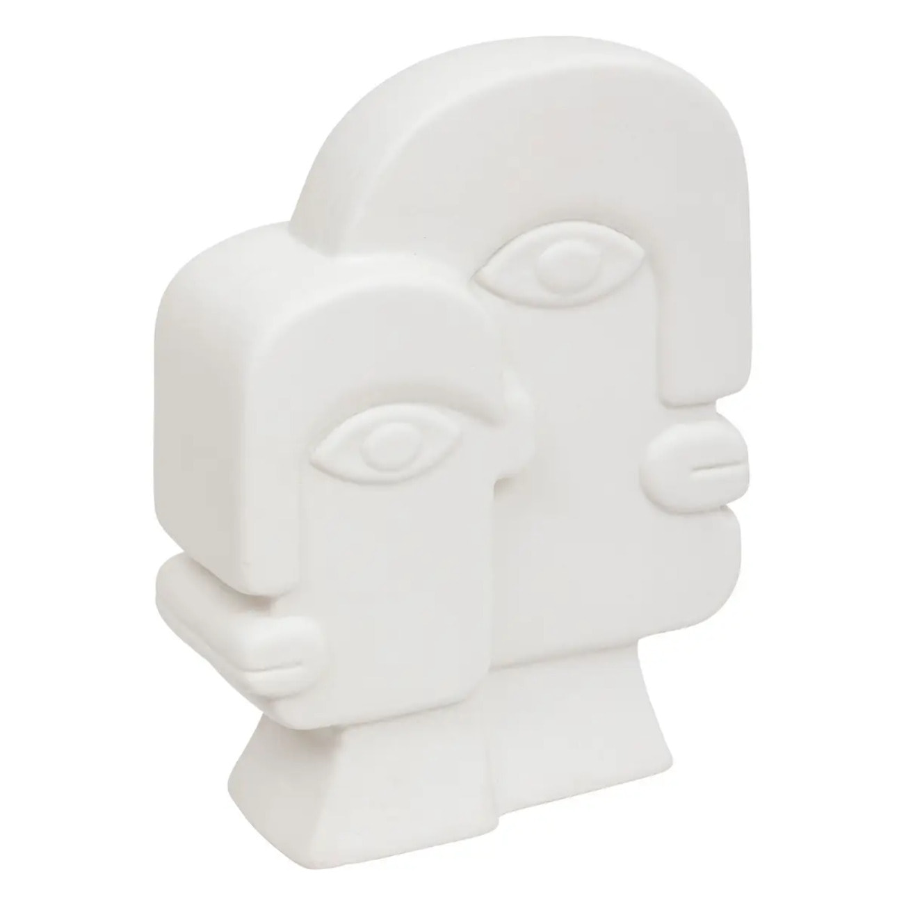 Statue visage "Soleya" H26cm blanc