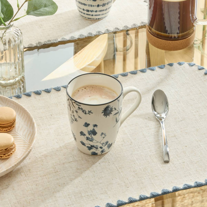 Mug Umami motif fleur bleu 31cl