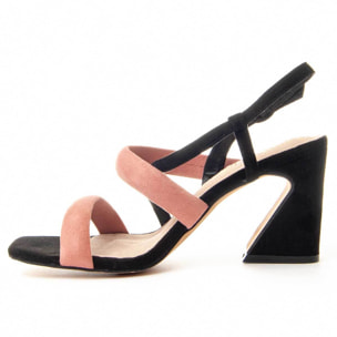 Sandalias de Tacón - Negro - Altura: 8 cm