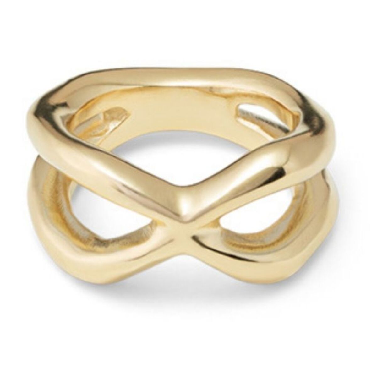 Anillo Crossed DORADO 15