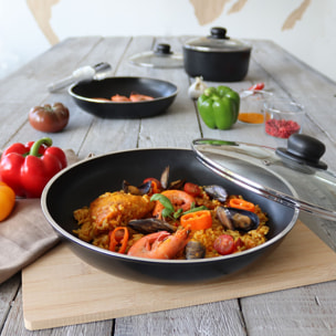 Batterie de cuisine 4 pièces en aluminium - tous feux IRIS