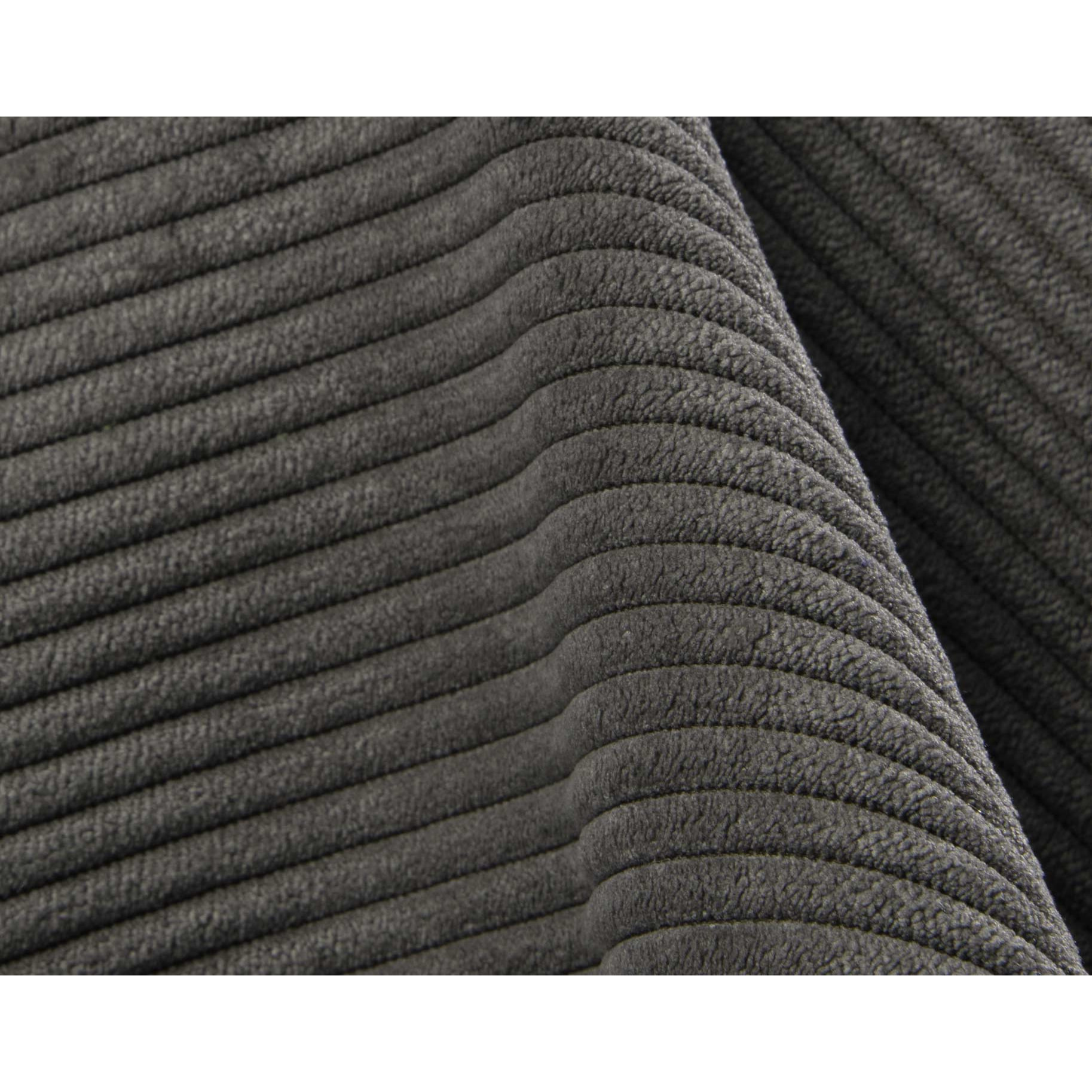 Lumi - Banquette convertible clic-clac 1 place en velours côtelé - Gris