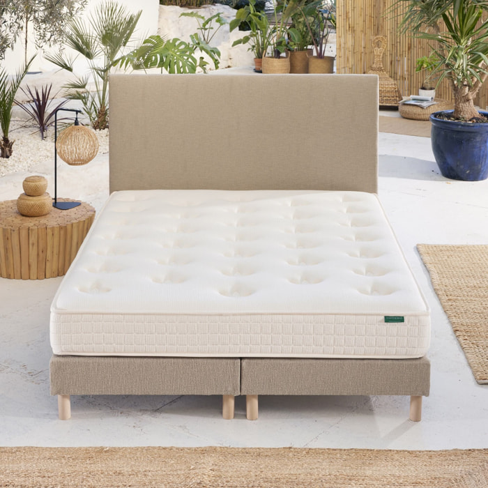 Ensemble matelas Le Latex Naturel + sommier + tête de lit