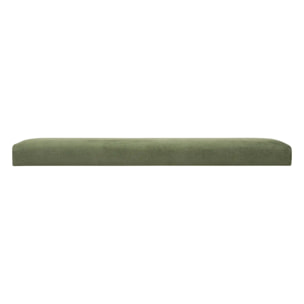 Pouf pliant double "Lilou" en velours 76x38cm vert kaki