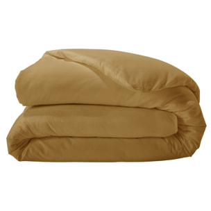 Housse de Couette Unie en 100 % Coton - Marron Clair