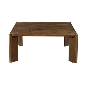Table basse exotique carrée bois massif REVA
