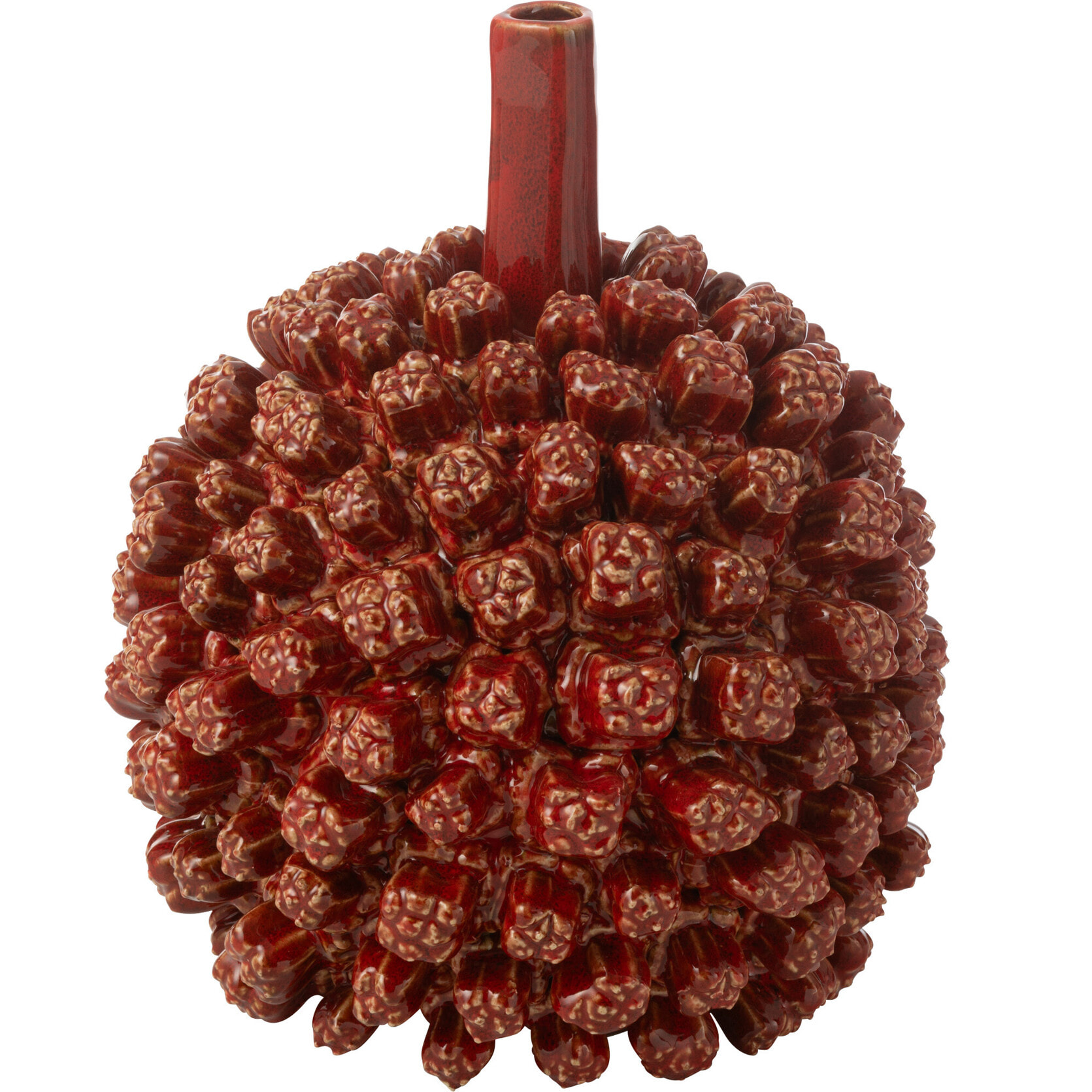 J-Line vase Saki - céramique - rouge - large - Ø 24.5 cm