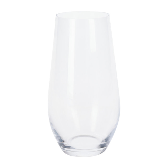 Juego de 4 vasos de cristal transparente de 580ml