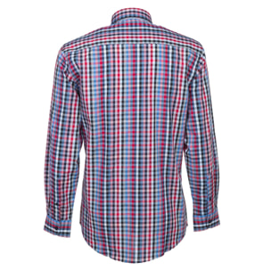 Camicia GRINO quadro blu rosso e bainco