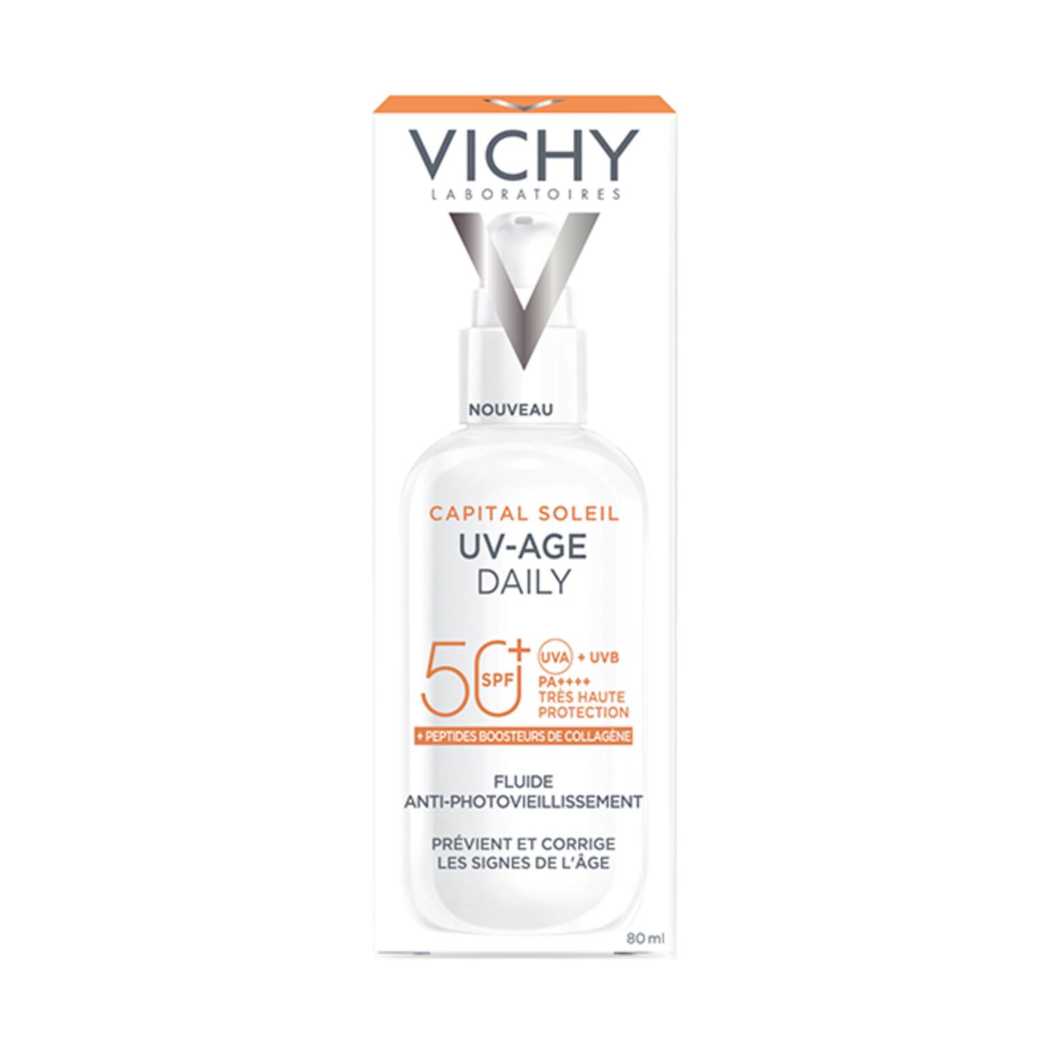 Capital Soleil - Fluide Solaire Anti-Photovieillissement SPF50+ Visage 80 ml