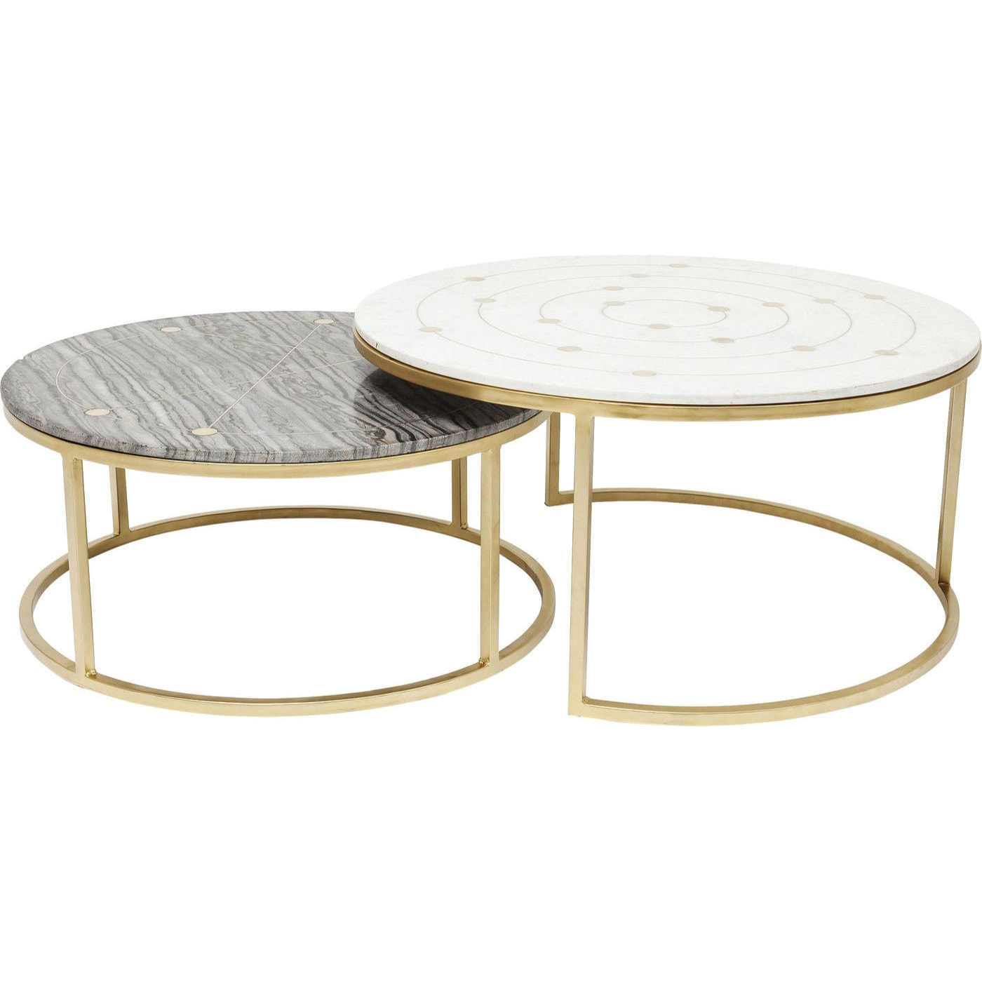 Tables basses Mystic rondes set de 2 Kare Design