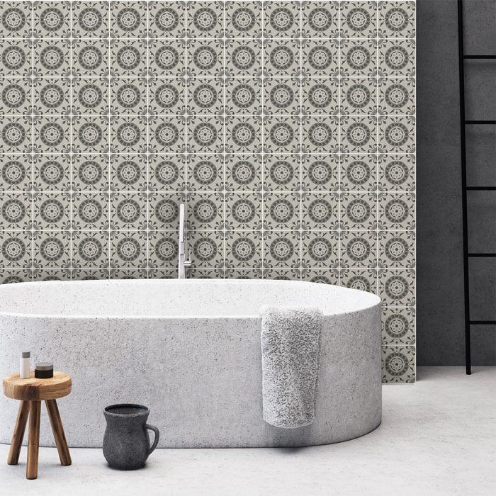 Stickers muraux - Sticker Mural Carrelage adhésif Cuisine Salle de Bain - 60 STICKERS CARRELAGES AZULEJOS EVANGELA
