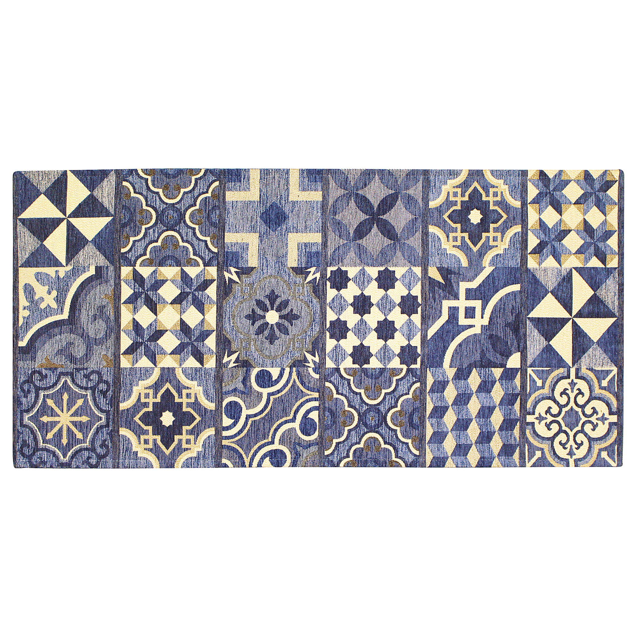 TAPPETO DA CUCINA CEMENTINE BLU MARE 57X140 CM