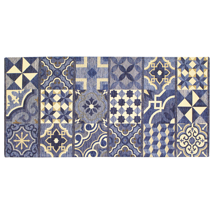 TAPPETO DA CUCINA CEMENTINE BLU MARE 57X140 CM