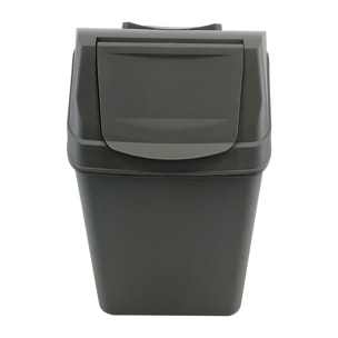 Prosperplast Juego de 3 cubos de reciclaje con capacidad de 60 litros, gris