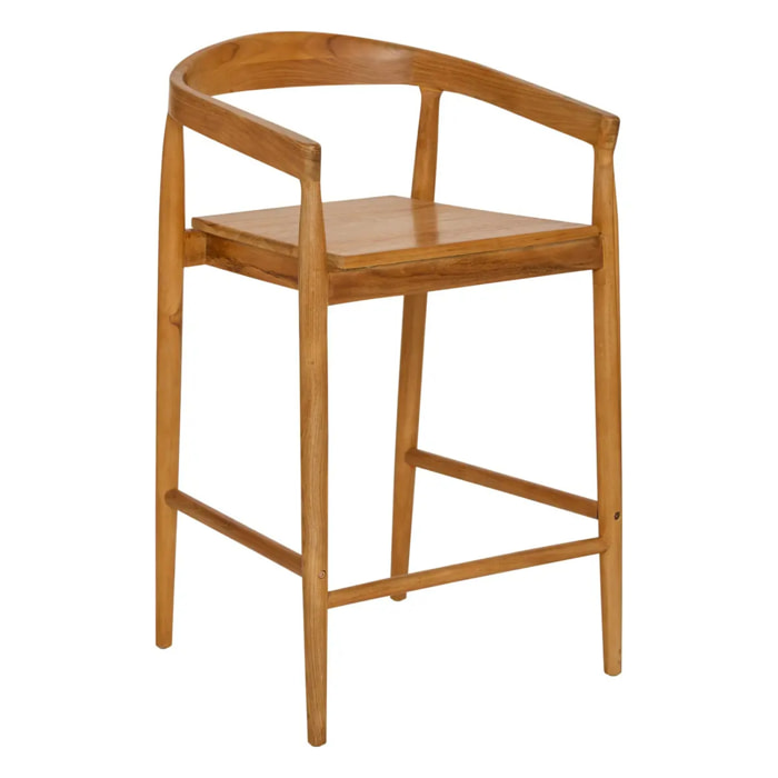 Lot de 2 tabourets de bar Miyako marron 56x55,5cm