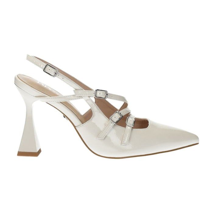 Décolleté sling back Donna Tata Italia Bianco