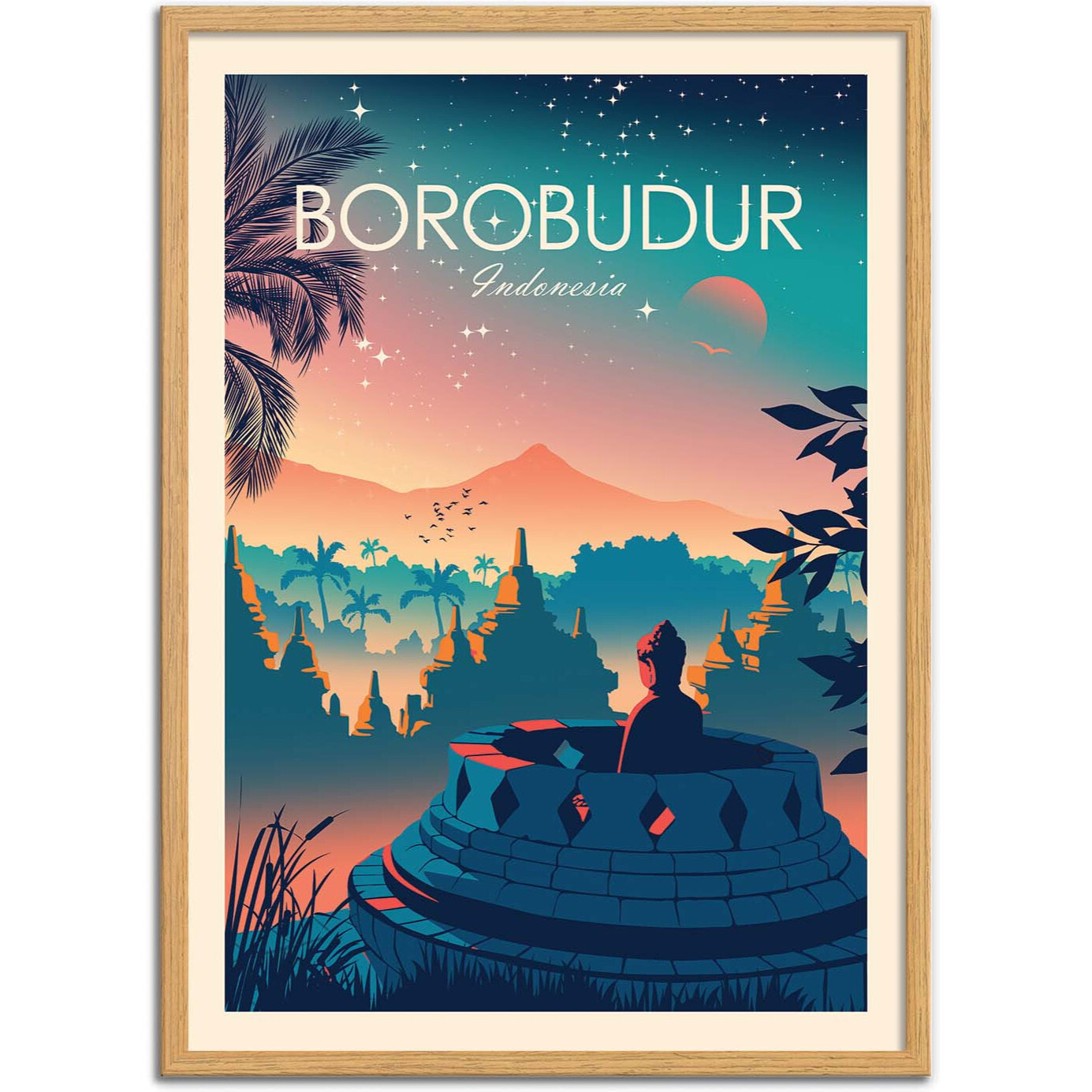 Affiche - Borobudur Indonesia - Studio Inception