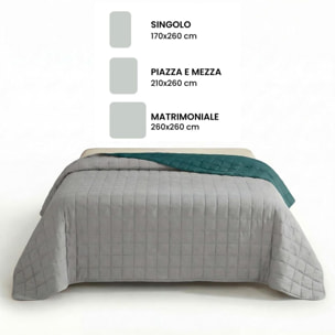 Copriletto singolo estivo leggero double face 170x260 cm, trapunta estiva traspirante e morbida, coperta primaverile elegante e moderna, design reversibile per doppio stile, ideale per stagione calda, resistente e facile da lavare