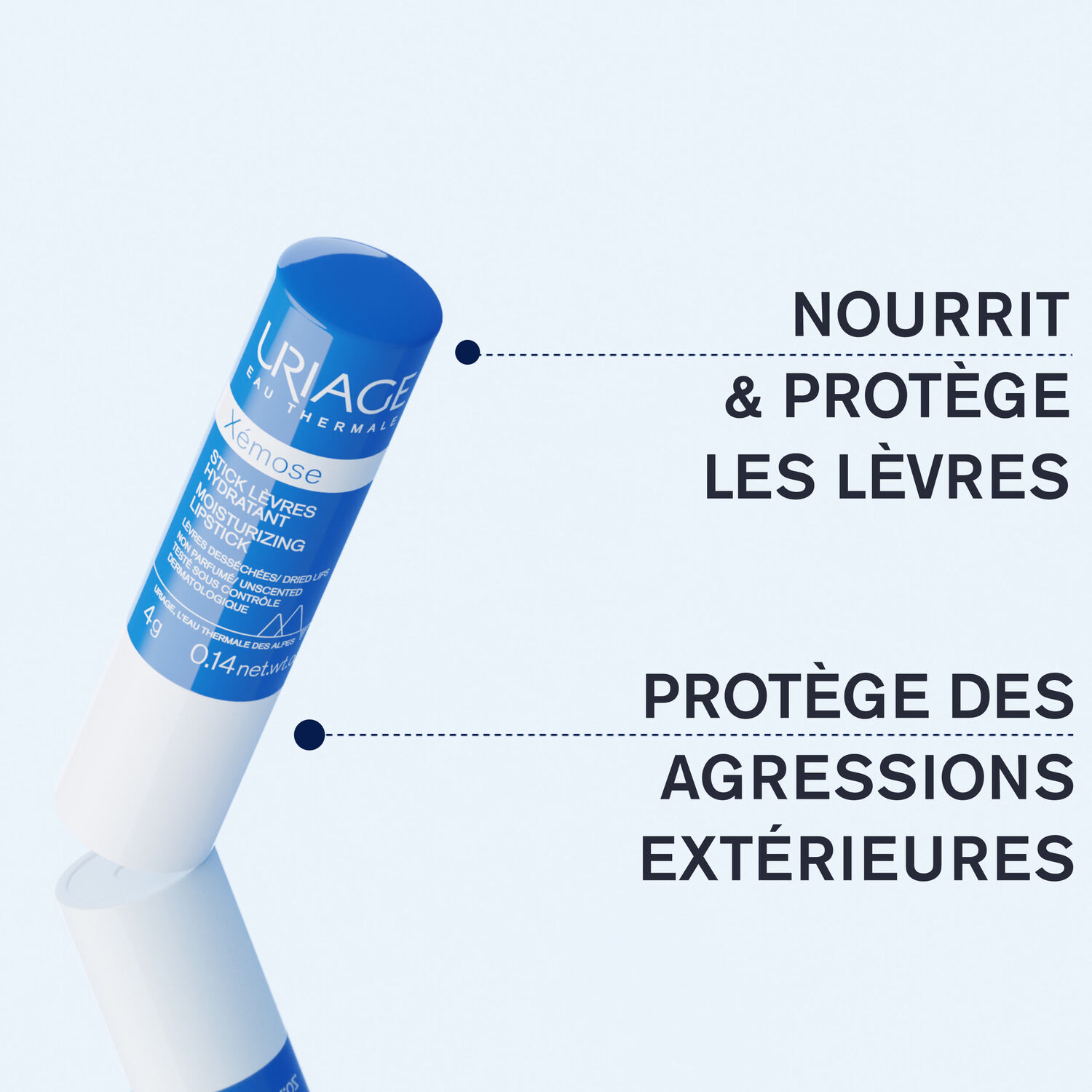 Xémose - Stick Lèvres Hydratant - Soin Hydratant Sans Parfum 4 g