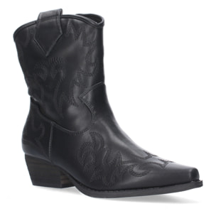 Botin de tacon comodo para mujer