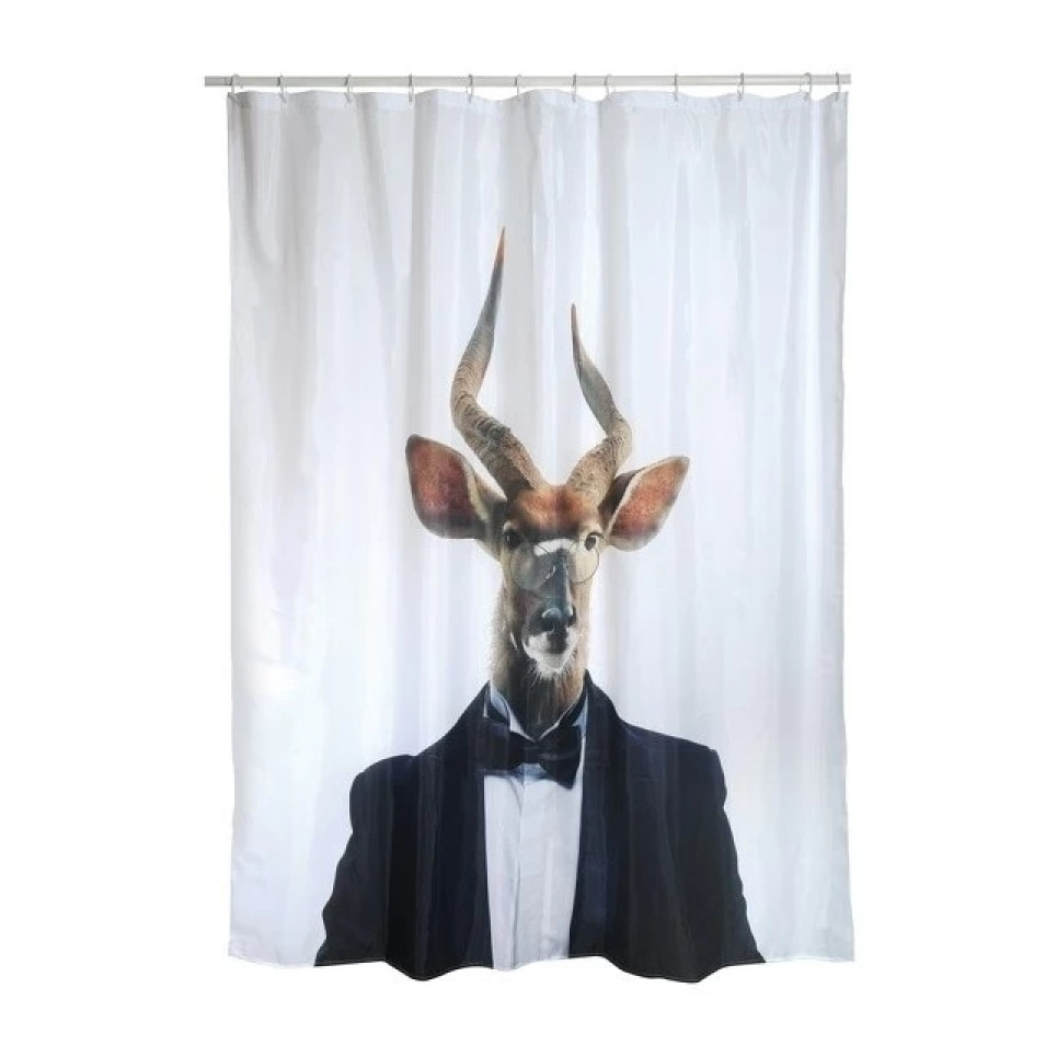 Rideau de douche Polyester NYALA 180x200cm - Anneaux inclus MSV