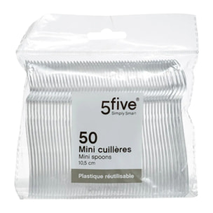 Boîte 50 cuillères amuse-bouche plastique