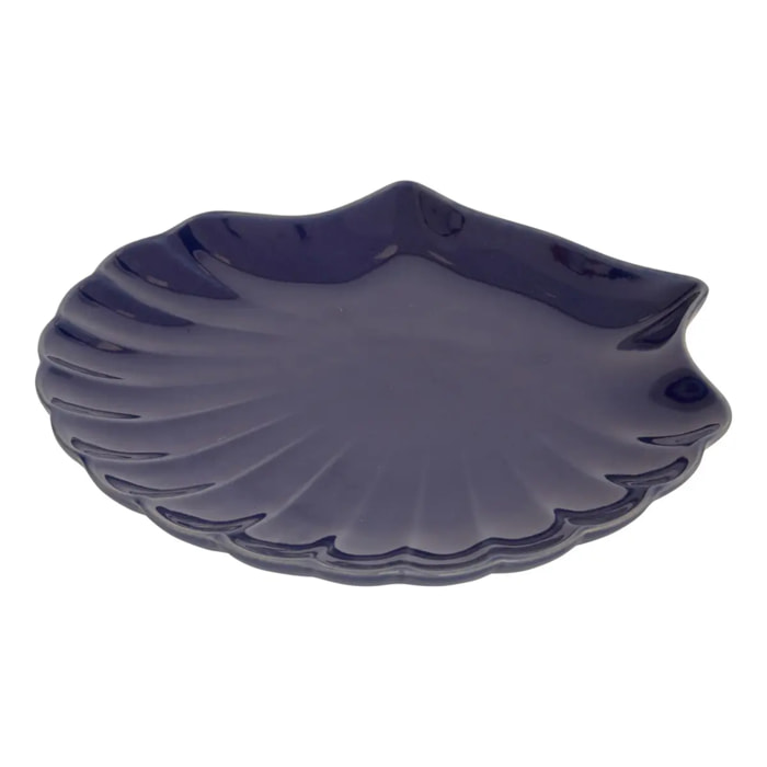 Plat coquillage Oceania 25,2x23,2cm blanc
