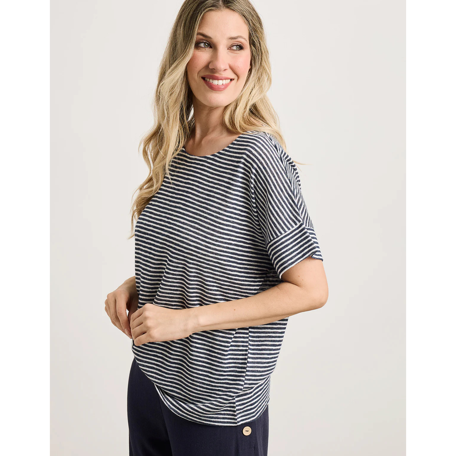 Camiseta Manga Corta Azul Marino - Solfidea