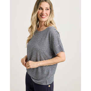 Camiseta Manga Corta Azul Marino - Solfidea