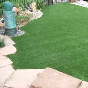 Prato Sintetico Manto Erboso Erba Finta Realistica Giardino 4 Sfumature di Colore Tappeto Erboso Sintetico Anti UV Atossico Drenante 50mm 2x15mt 30mq