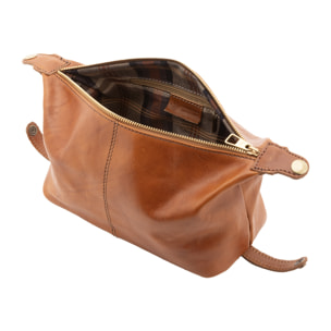 Pochette  unisex In Vera pelle Made in Italy 26x17x12 cm