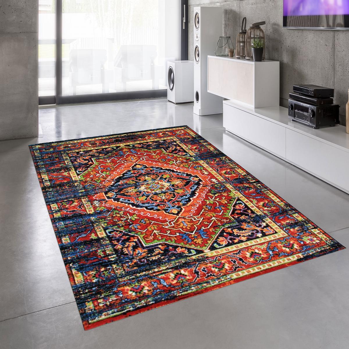 Tapis oriental tissé motif ancestral DEGE