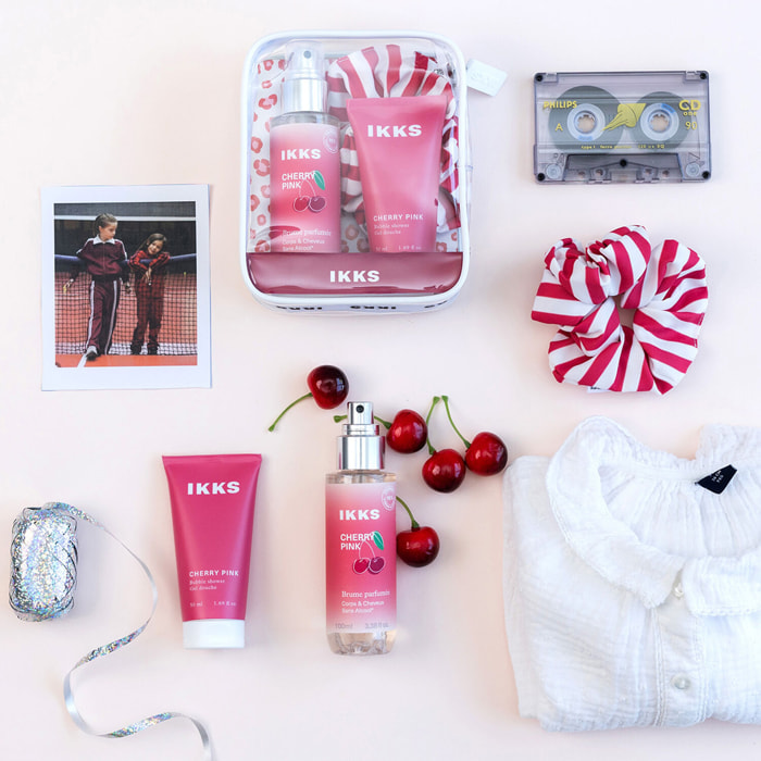 Cherry Pink Wild - Coffret Brume Parfumée 100ml + Gel Douche 50ml et Chouchou