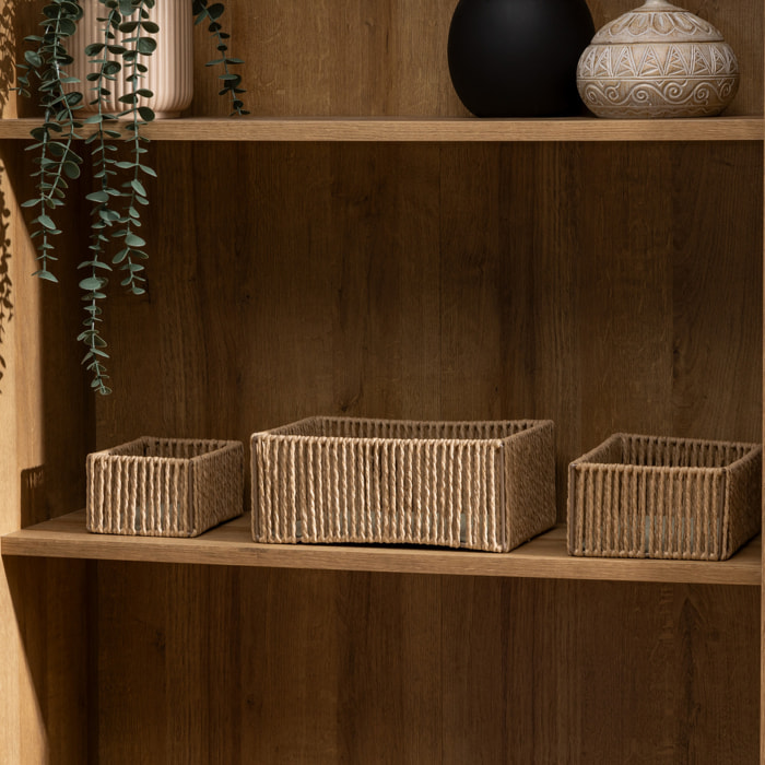 Lot de 3 paniers "Ali" marron S/M/L