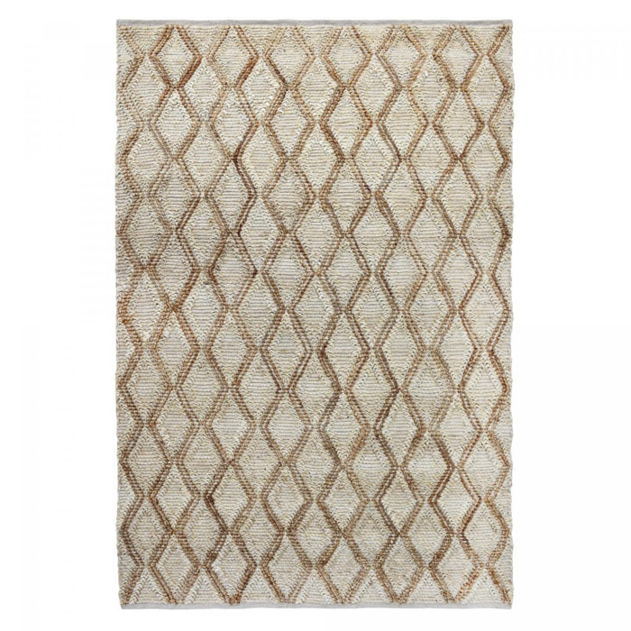 Tapis artisanal Duvi aspect relief, tapis kilim en jute