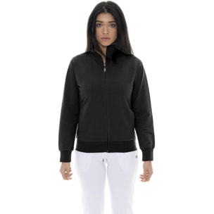 Sudadera básica con cuello y cremallera para mujer de Leone