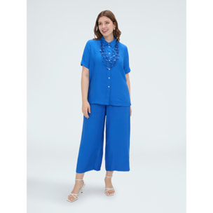 Fiorella Rubino - Camicia in misto viscosa - Bluette