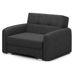 Michelle - fauteuil convertible avec coffre en velours - Noir