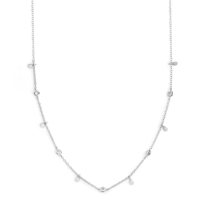 Collar Mini Spark Drop Plata