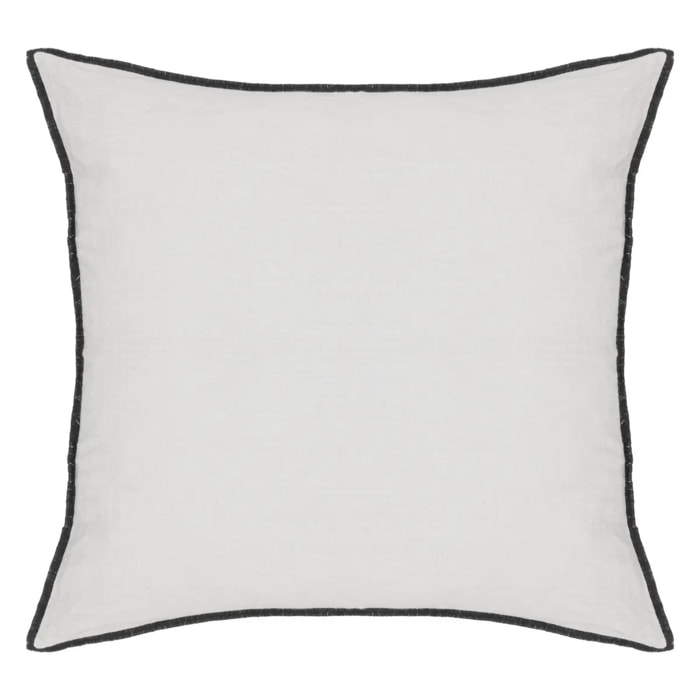 Coussin "Linah" - coton - blanc - 45x45 cm